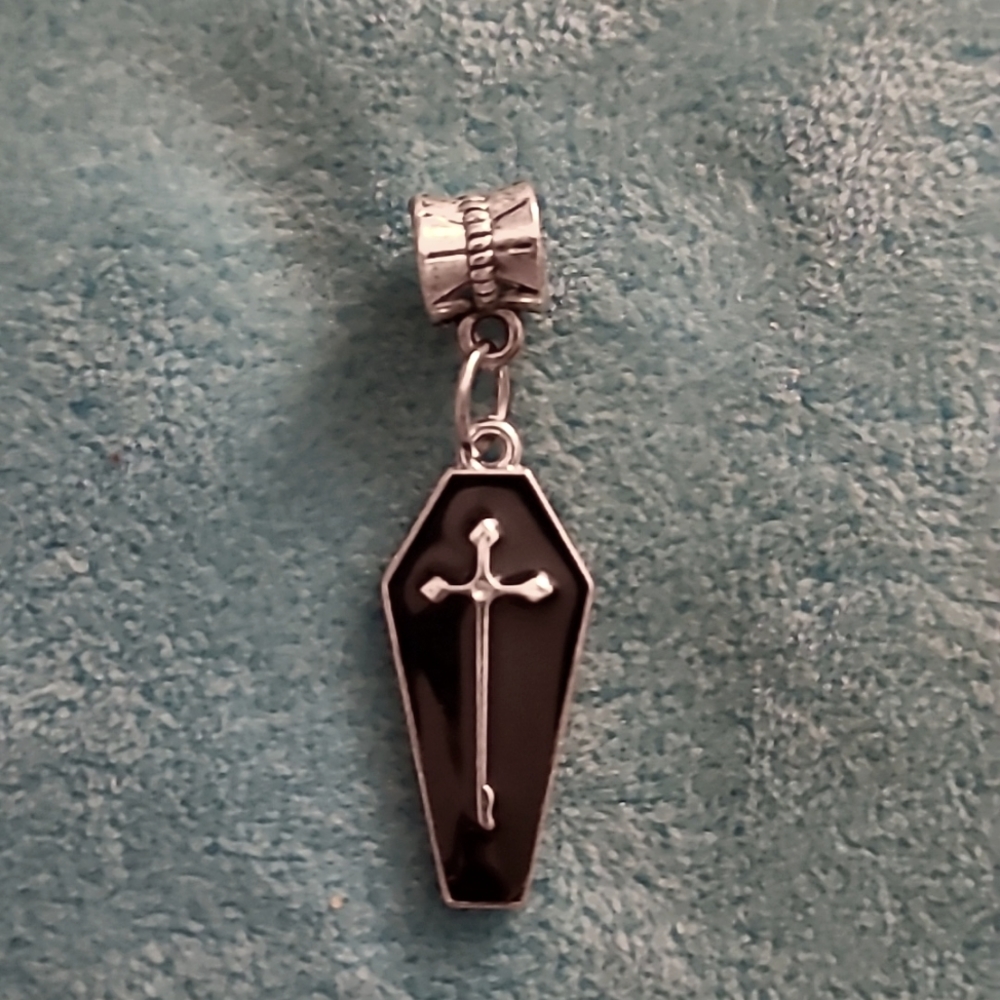 Coffin Cross Charm nwot